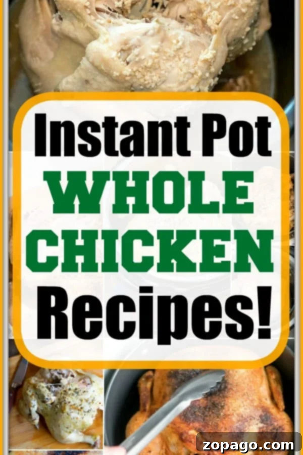 Explore delightful Instant Pot whole chicken recipes for tender, crispy results, perfect for both fresh and frozen chickens. pressure cooker whole chicken
