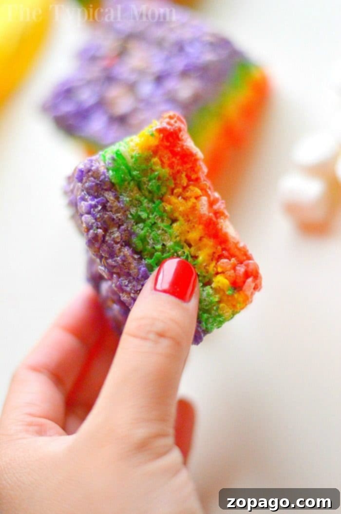 Delicious Rainbow Marshmallow Squares dessert