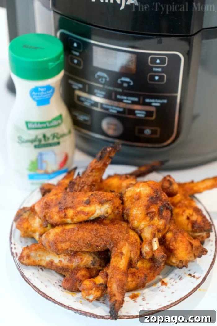 Ninja Foodi: The All-in-One Kitchen Game Changer Reviewed 2 Crispy air fryer chicken wings cooked in Ninja Foodi