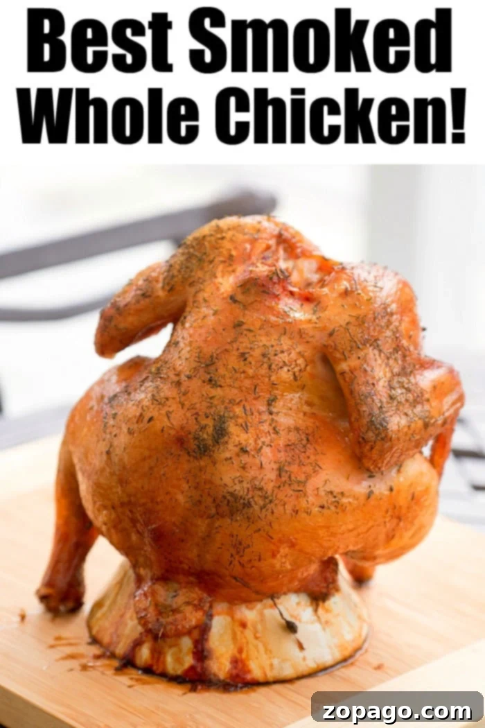 Delicious Smoked Beer Can Chicken Recipe Smoked Beer Can Chicken, cooked to perfection on a smoker