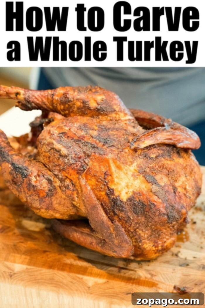 Expert tips on how to carve a smoked turkey for an elegant presentation.