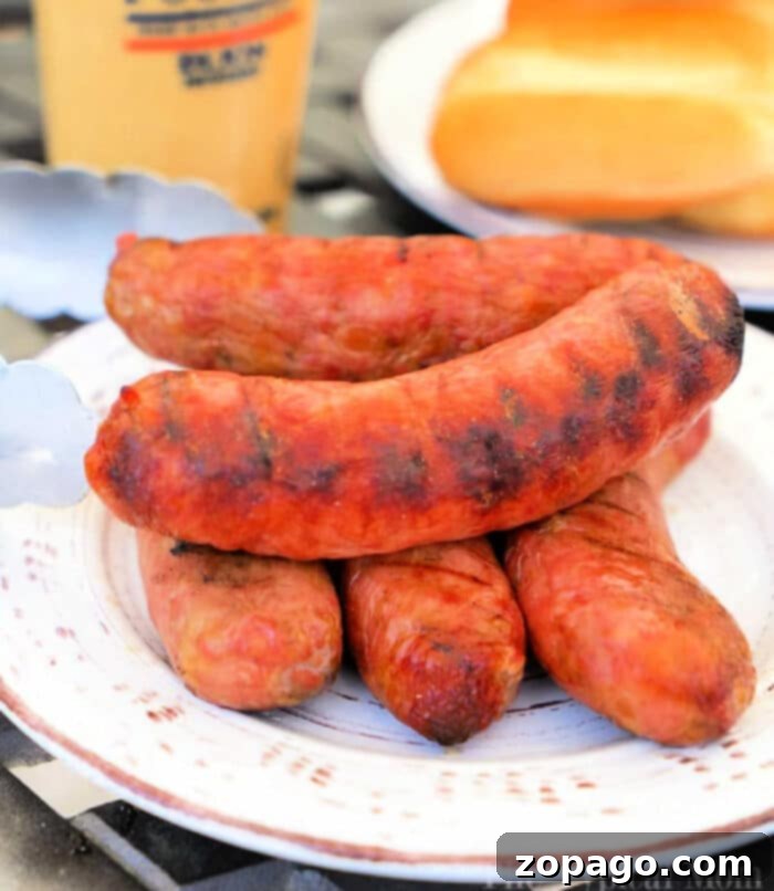 Ultimate Smoked Bratwurst 2 Perfectly smoked Traeger brats ready to be served