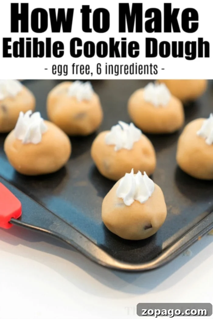 Edible Raw Chocolate Chip Cookie Dough A plate of golden-brown edible raw cookie dough balls with chocolate chips
