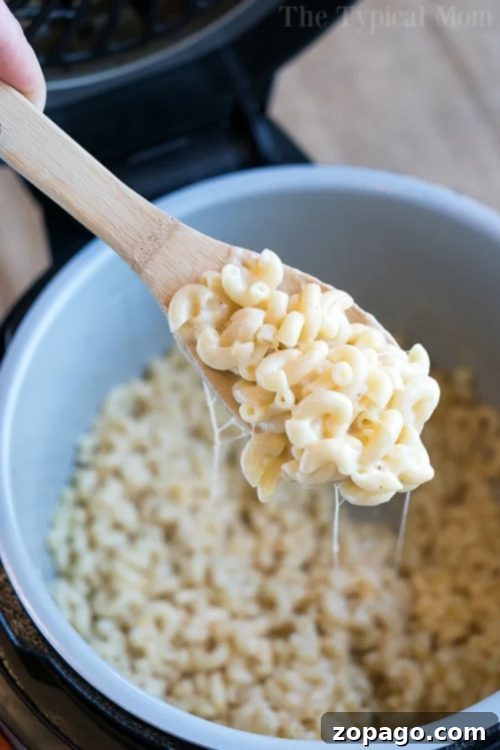 BEST Ninja Foodi macaroni and cheese recipe that is the BEST pressure cooker mac and cheese you'll ever make in under 15 minutes flat! Cheesy perfection. Homemade mac and cheese, showcasing the rich, creamy texture achieved with quality ingredients.