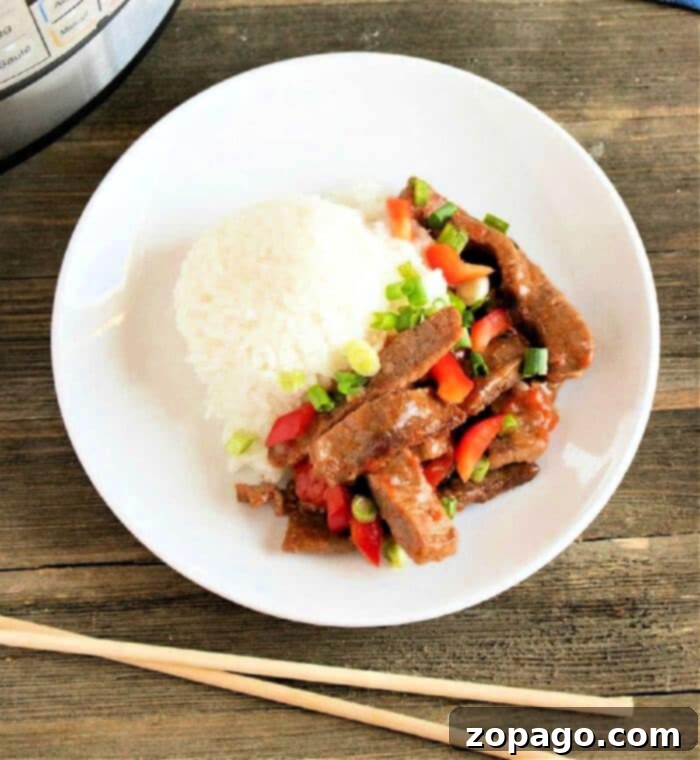 Sizzling Peppered Beef 2 Chinese Pepper Steak in a Pressure Cooker