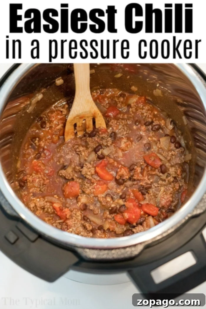 pressure cooker chili