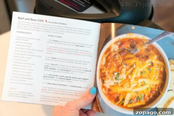 Pressure cooker chili. #chili mealthy cookbook chili