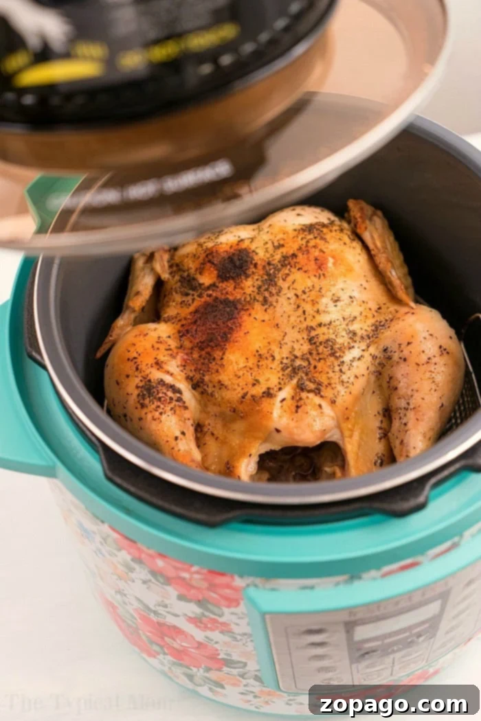 CrispLid chicken: Air fried chicken in your Instant Pot for amazing flavor and texture! CrispLid chicken ready to serve