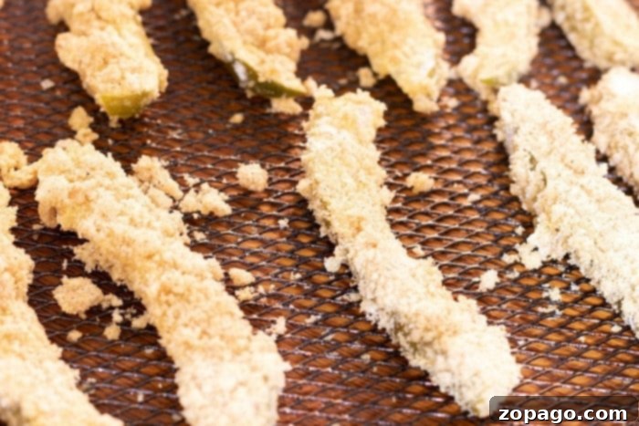 Your next favorite air fryer pickles recipe! Crispy air fryer pickles served on a plate with a side of dipping sauce.
