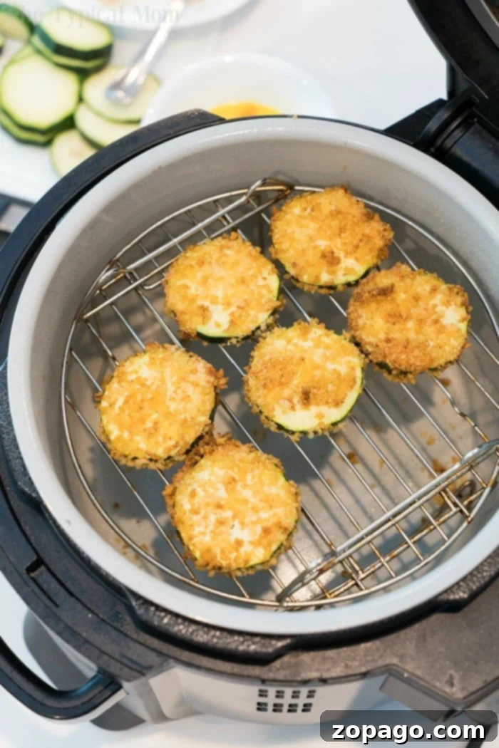 Air fried zucchini recipe! #zucchini #airfryer healthy fried zucchini