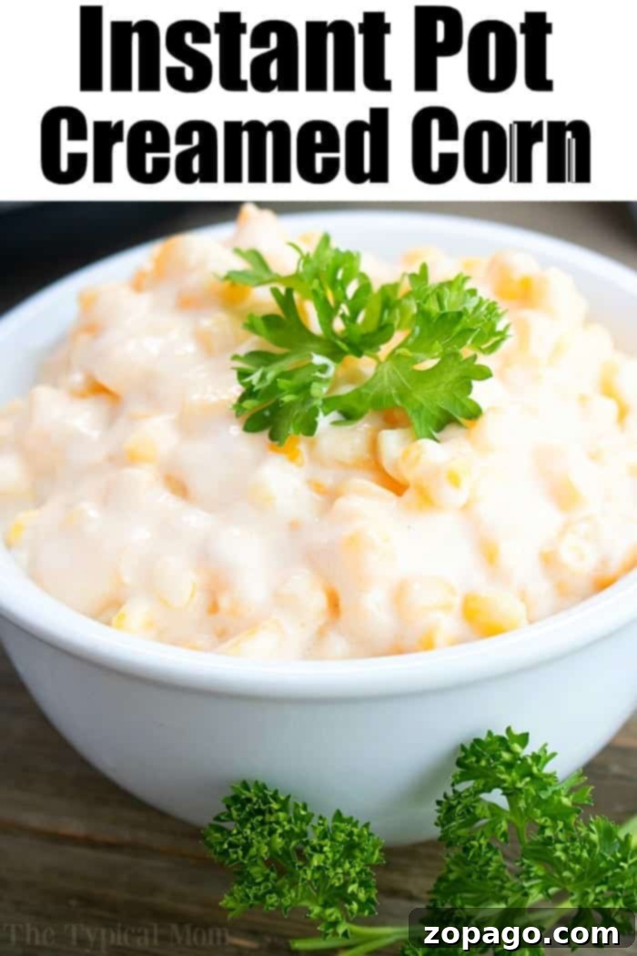 Delicious Corn Creations 7 Instant Pot Creamed Corn - Creamy & Delicious Side