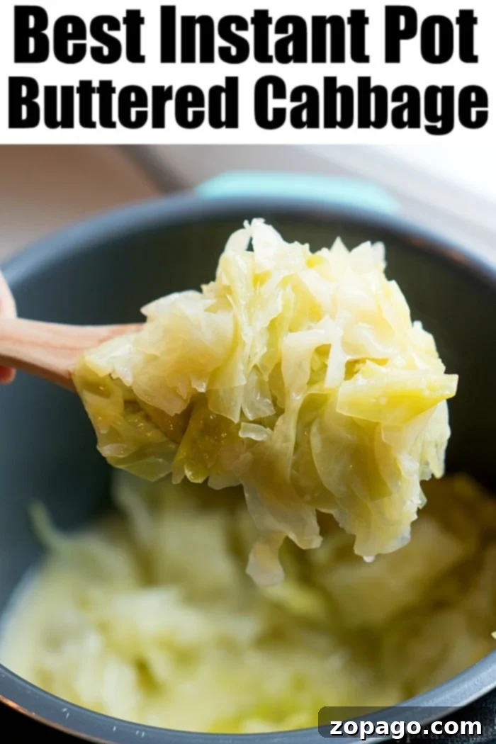 Instant Pot buttered cabbage recipe. #cabbage #instantpotrecipes #butteredcabbage Instant Pot Buttered Cabbage: A simple, flavorful, and easy pressure cooker cabbage recipe.