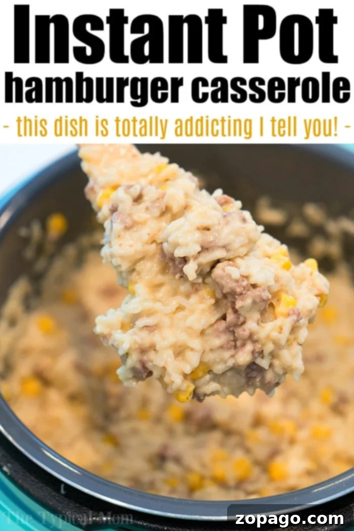 Effortless Instant Pot Ground Beef Casserole 6 Instant Pot Hamburger Casserole - a comforting and easy family dinner