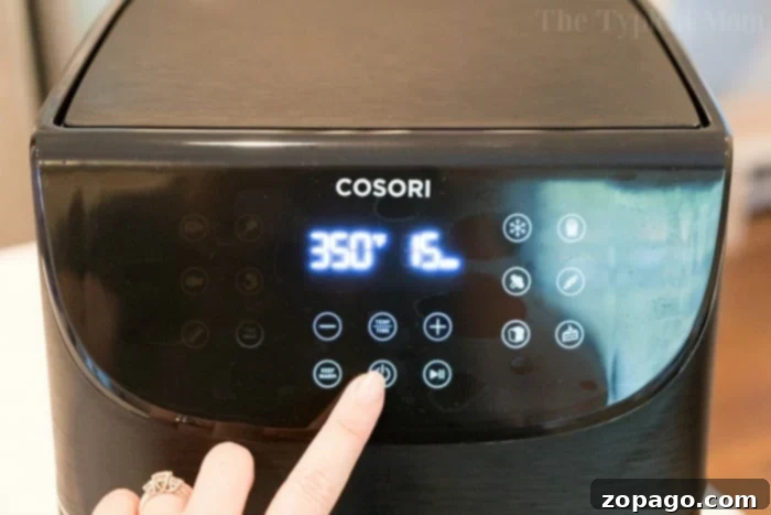 Cosori Air Fryer Everything You Need To Know 4 Cosori air fryer basket showing square design