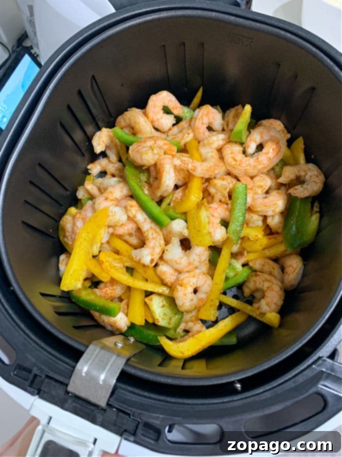 Air Fryer Fajita Fiesta 7 shrimp air fryer fajitas