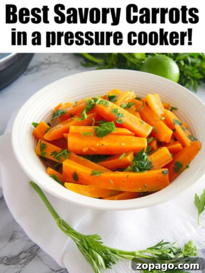 Perfectly cooked Instant Pot carrots are a simple and healthy side for any meal. pressure cooker carrots as a side dish