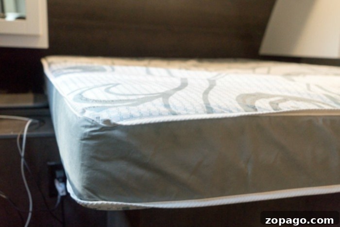 The Ultimate RV Mattress Guide 2 Illustration of various RV mattress sizes, including standard queen and short queen.