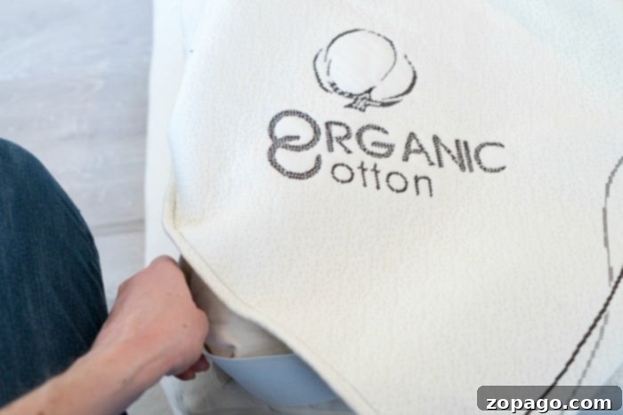 The Ultimate RV Mattress Guide 4 Organic futon mattress cover on a comfortable RV bed, ensuring healthy and cozy sleep during travel.