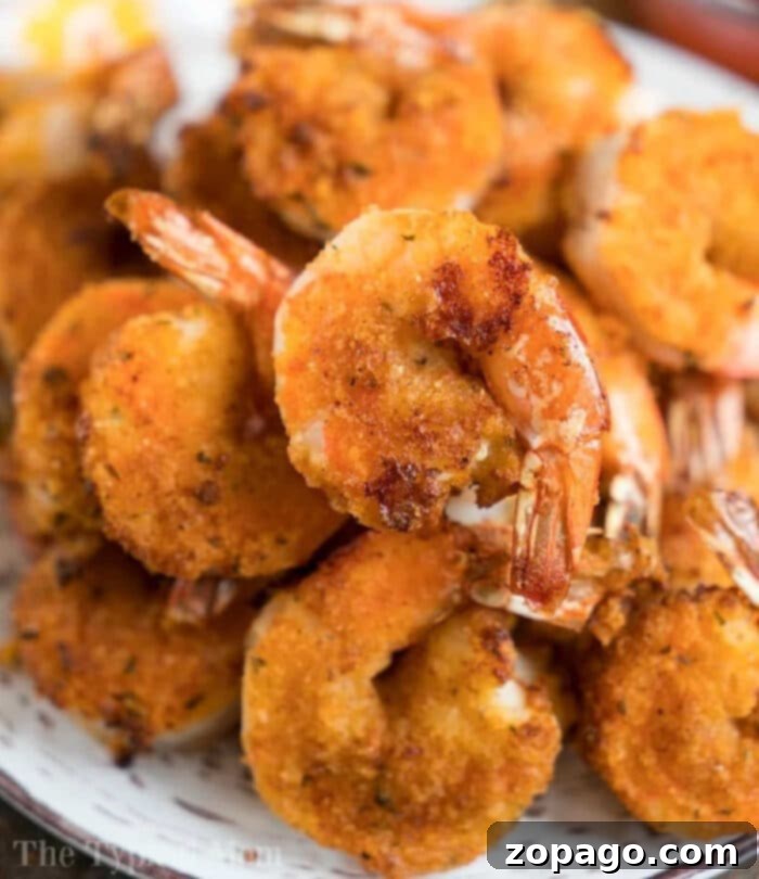 Crispy Air-Fried Shrimp 5 Fried shrimp in air fryer, served as a main dish