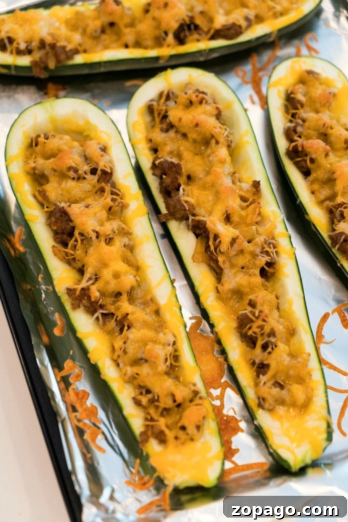 Stuffed Zucchini Tacos 6 How to make zucchini boats step by step