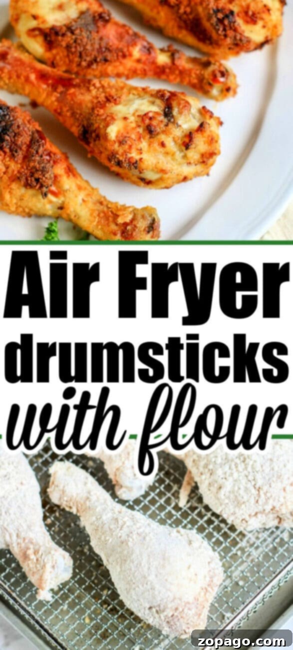 Crispy Air Fryer Buttermilk Chicken Legs 10 Air fryer drumsticks with a perfectly floured and crispy coating
