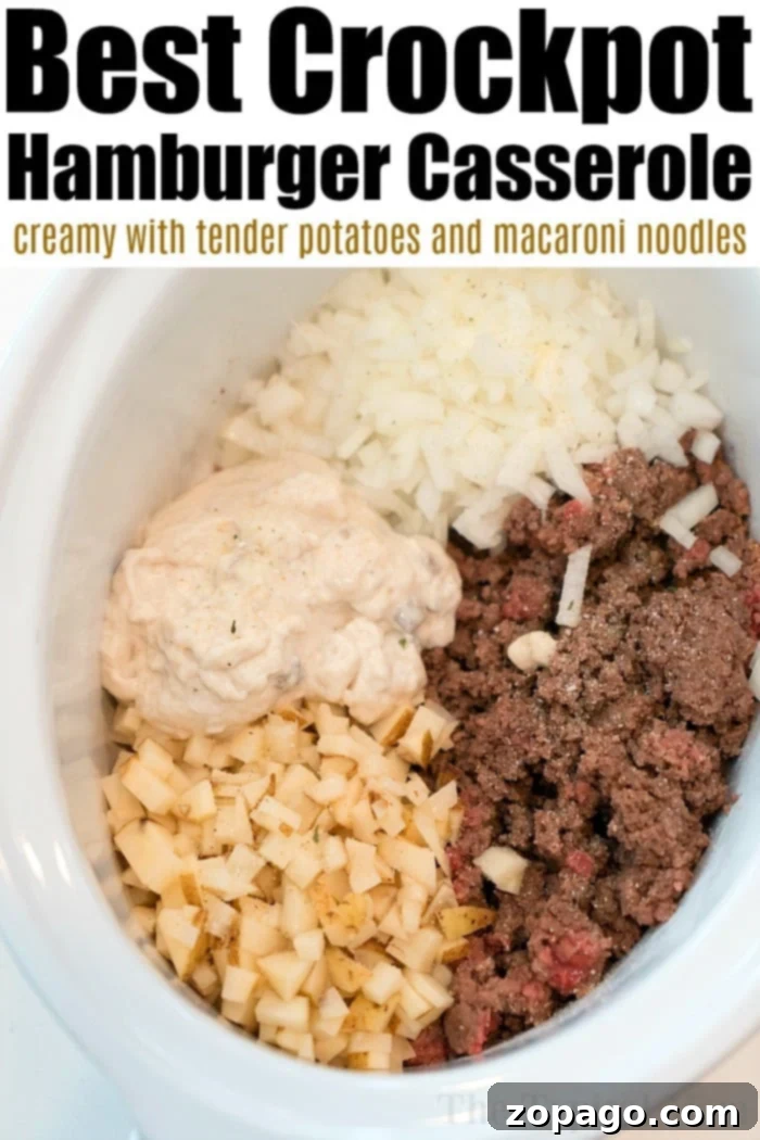 Delicious crockpot cheeseburger macaroni ready to be served