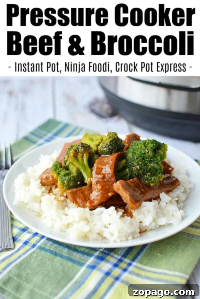 Mastering Steak 6 Pressure Cooker Beef and Broccoli with tender beef, vibrant broccoli, and a rich sauce.