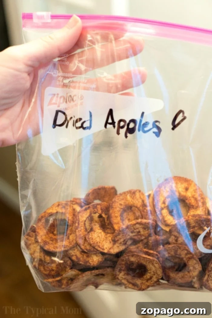 How to Dehydrate Apples - Finished Product