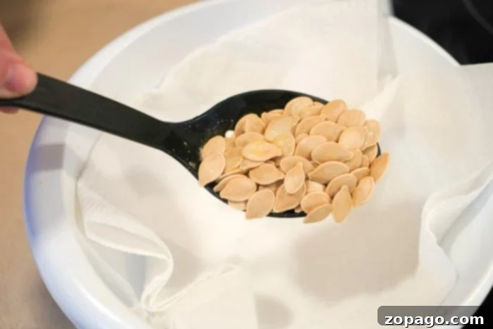 clean pumpkin seeds