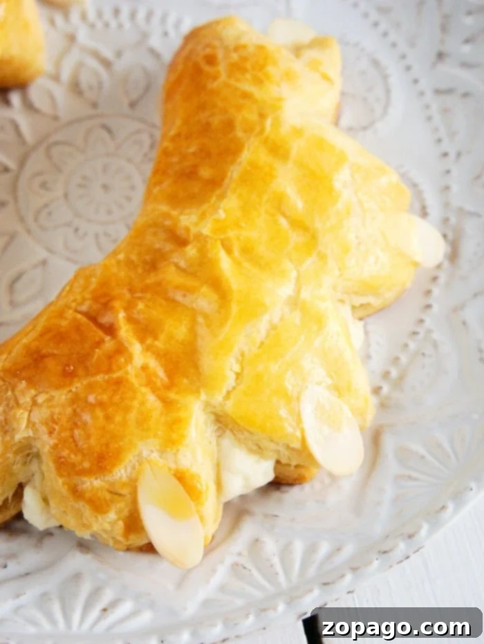 Effortless Bear Claws 3 easy bear claws on a baking sheet