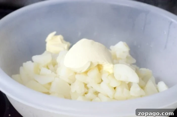 Ultimate Ninja Foodi Stew 3 Creamy mashed potatoes, a perfect base for a rich beef stew.