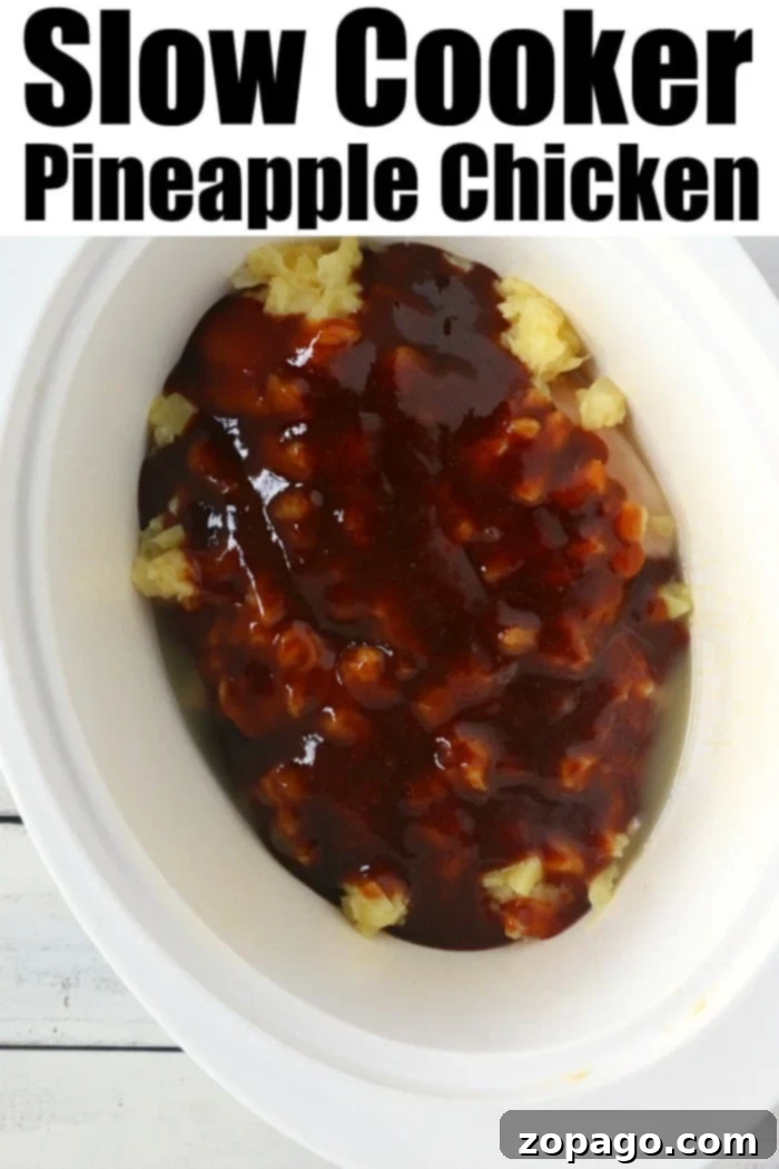 Pineapple Glazed Slow Cooker Chicken 4 crockpot pineapple chicken