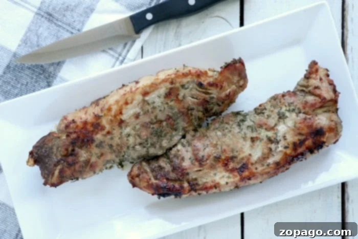 Perfect Air Fried Pork 8 Pork loin perfectly golden and crispy from the air fryer