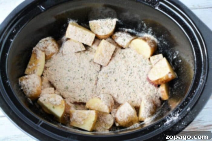 Easy Crockpot Steak and Potatoes 7 crockpot steak and potatoes ready to be plated