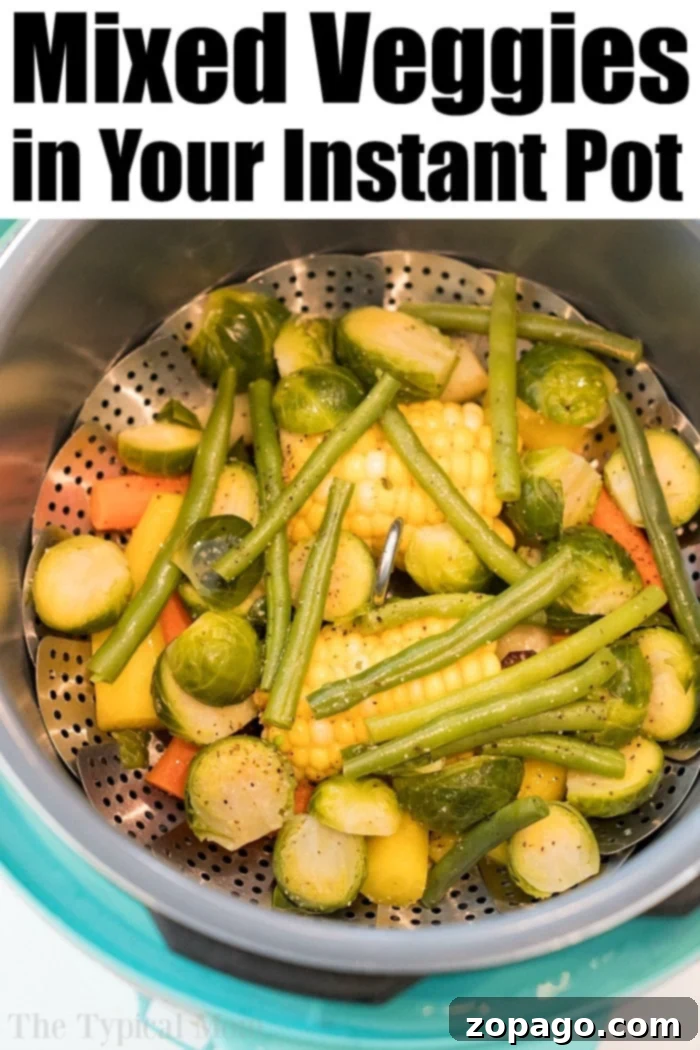 Quick Instant Pot Steamed Vegetables 5 pressure cooker vegetables