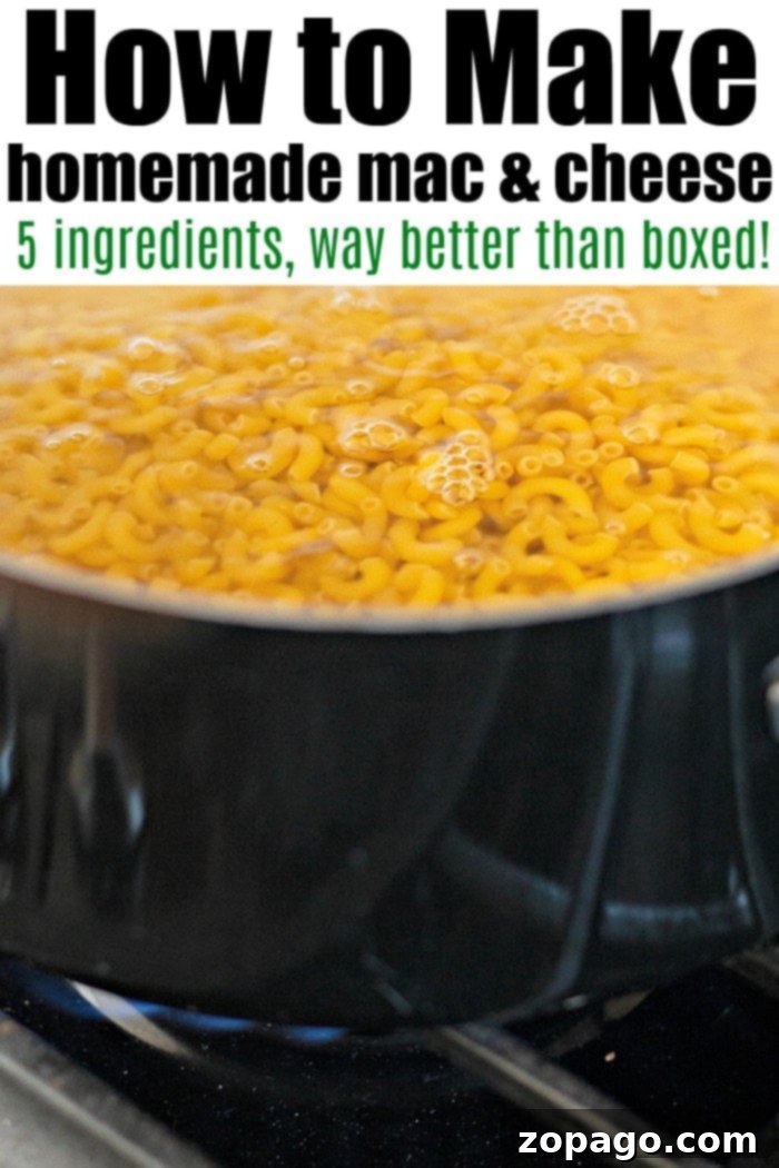 Homemade macaroni and cheese recipe here that your family and kids will go crazy over. From scratch but simple enough for the busiest moms to make too. A bowl of creamy, homemade Macaroni and Cheese, garnished and ready to eat.
