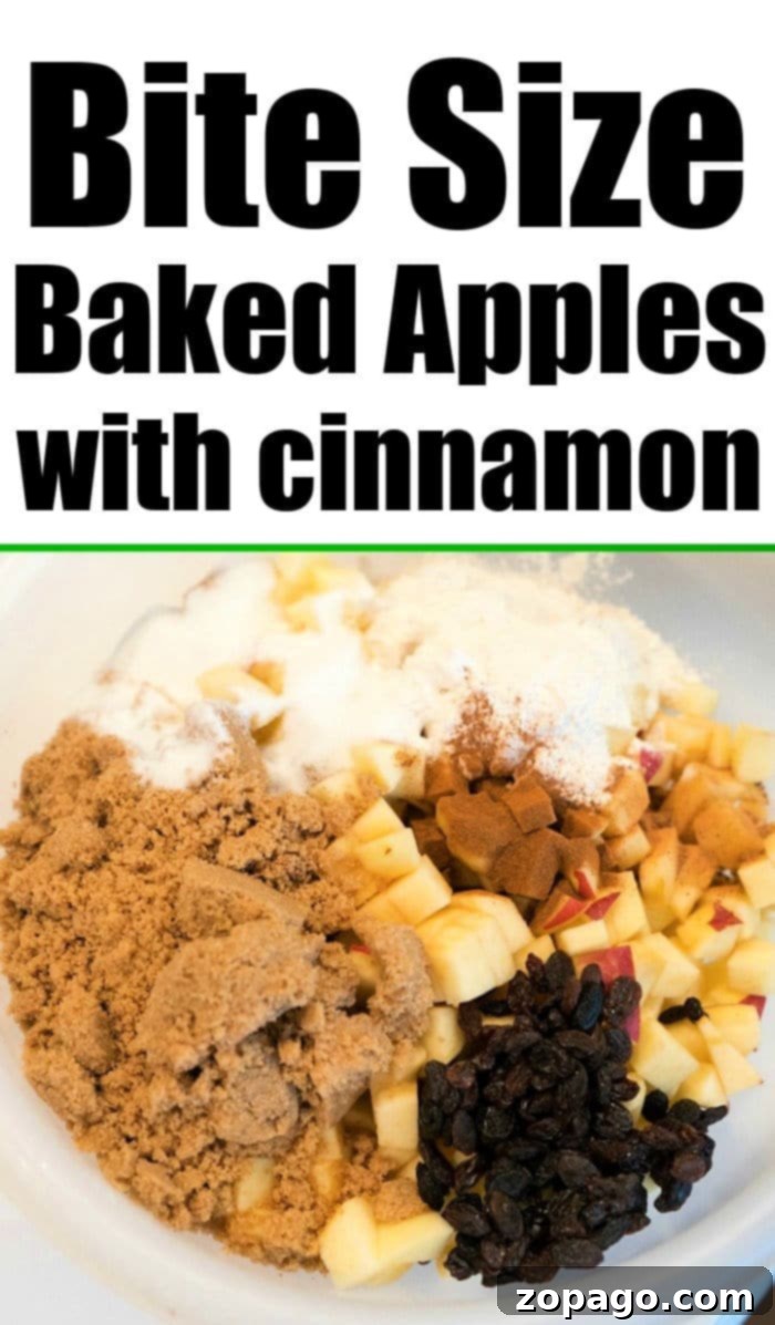 Golden Brown Sugar Apple Chunks 6 A large serving dish of baked apples with brown sugar, garnished with a sprinkle of cinnamon.