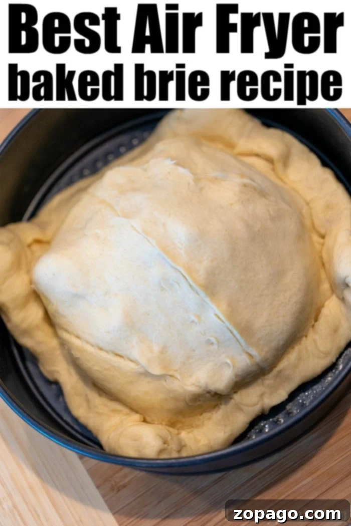 Easy Air Fryer Brie & Crescent Bundles 11 baked brie in air fryer