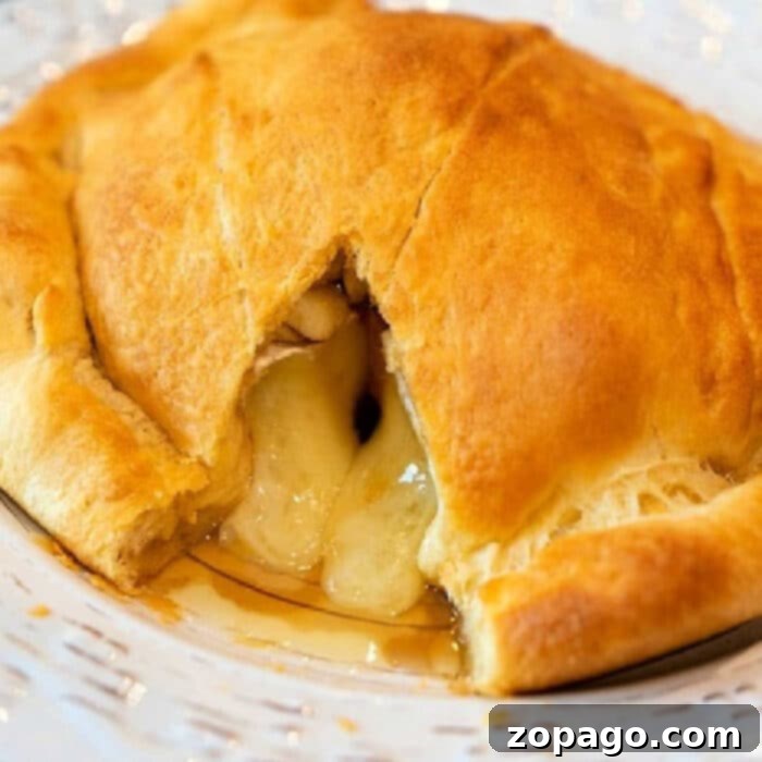 Easy Air Fryer Brie & Crescent Bundles 15 air fryer baked brie