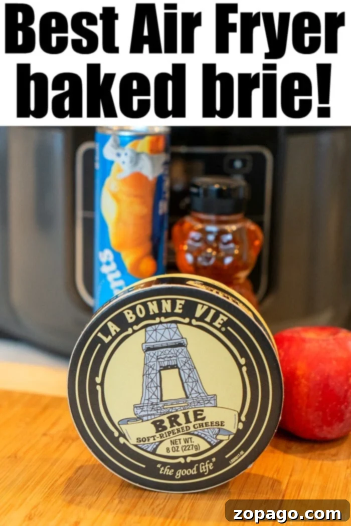 Easy Air Fryer Brie & Crescent Bundles 3 air fryer baked brie
