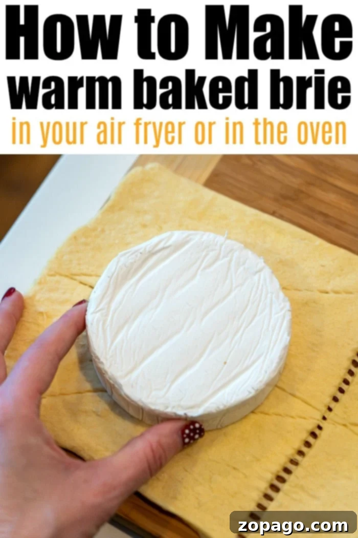 Easy Air Fryer Brie & Crescent Bundles 8 air fryer recipe