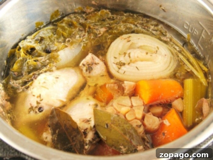 homemade chicken broth in jars