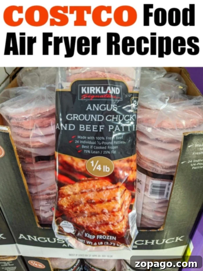 Air fryer Costco recipes your family will love! Want to buy Kirkland chicken, beef, steak or pork in bulk & cook it in a healthy but crispy way? Here's how. #costcorecipes #costco #beef #airfryerrecipes #airfryer #ninjafoodi air fryer costco recipes
