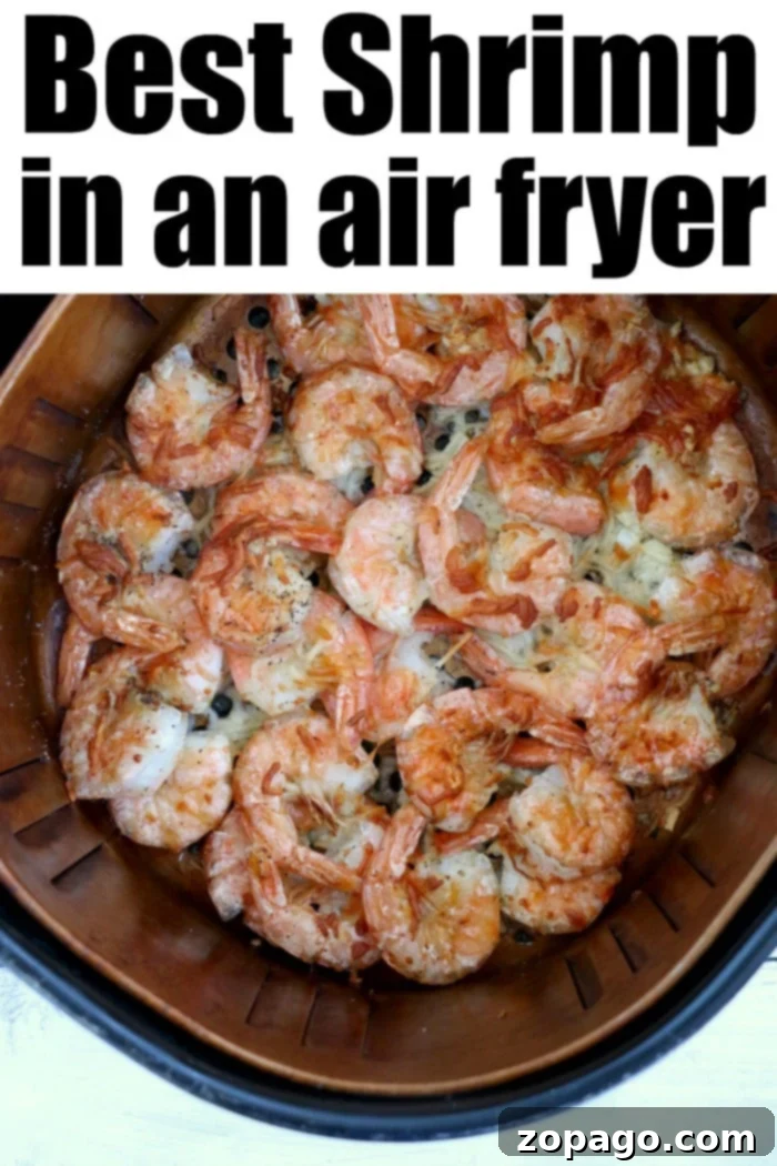 Crispy Air Fryer Frozen Shrimp 5 A serving of air fryer shrimp, perfectly cooked to a golden pink, showcasing their readiness for consumption.