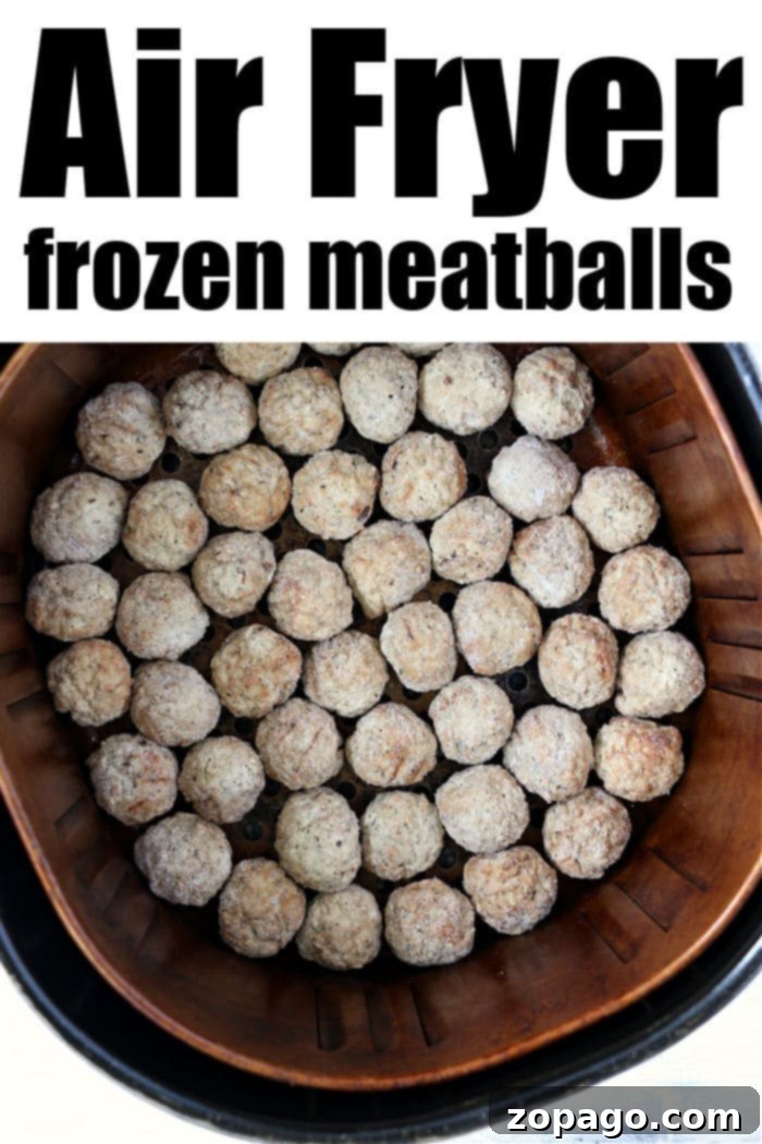 Air Frying Frozen Meatballs 4 meatballs air fryer