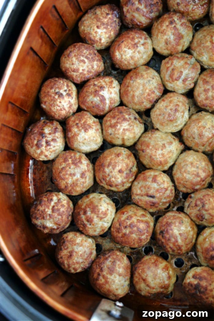 Air Frying Frozen Meatballs 5 air fryer meatball