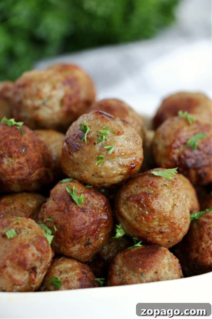 Air Frying Frozen Meatballs 7 meatballs