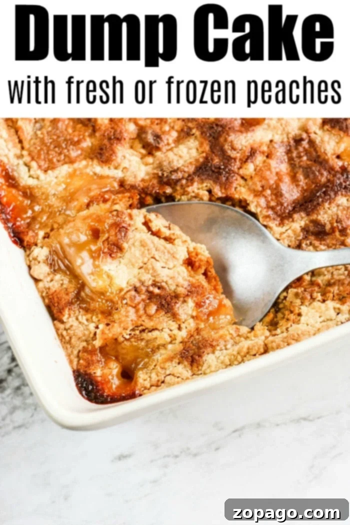 Effortless Fresh Peach Dump Cake 6 easy peach dump cake with ice cream