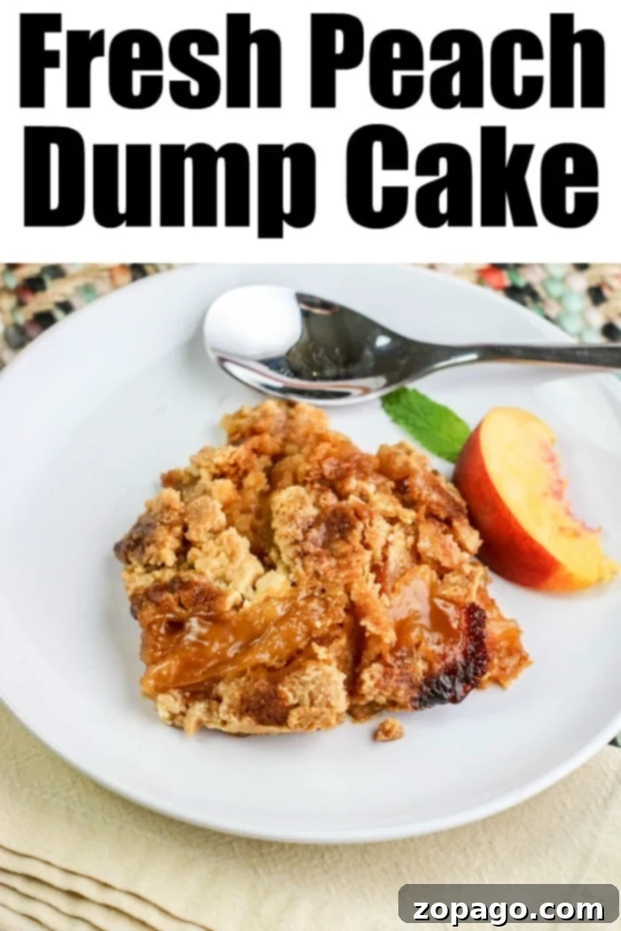 Effortless Fresh Peach Dump Cake 8 fresh peach dump cake ready to eat