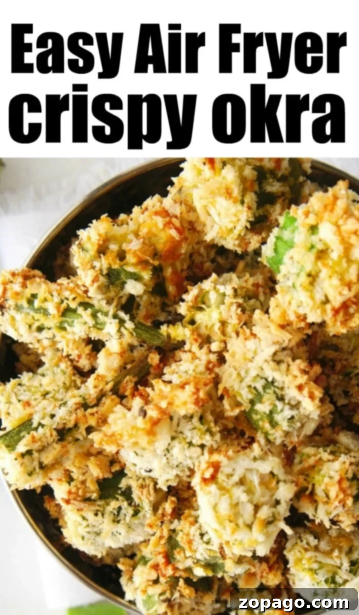 Golden Crispy Air Fryer Okra 6 A vibrant bowl of crispy air fryer okra, perfectly golden and ready to be enjoyed as a wholesome snack or side dish.